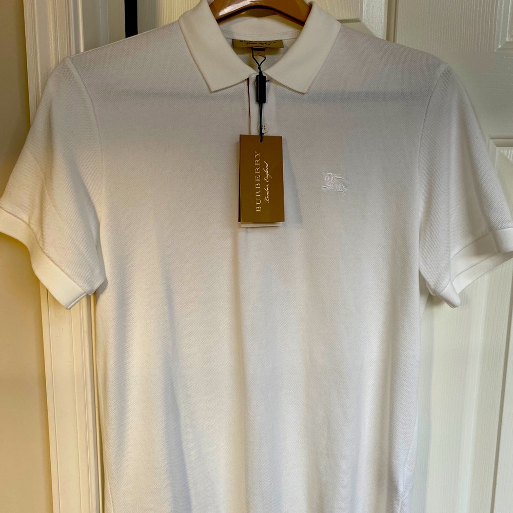 Burberry men’s white polo shirt